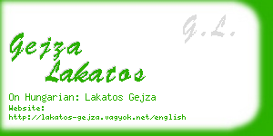 gejza lakatos business card